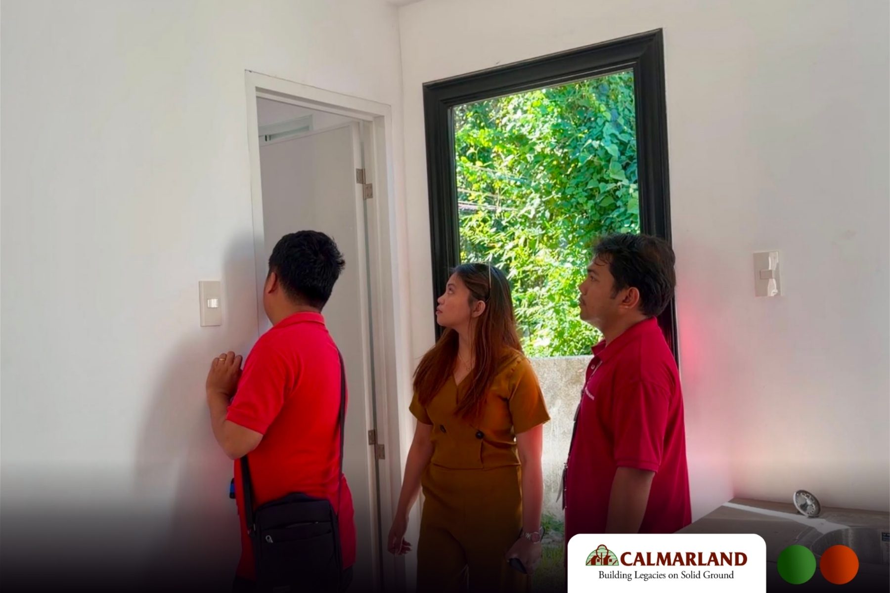 Homeowners inspecting their unit